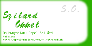 szilard oppel business card